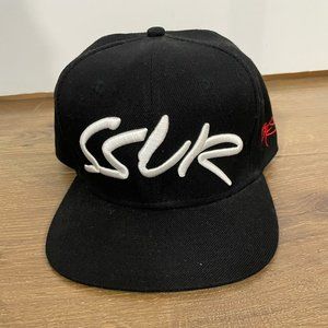 SSUR SnapBack Hat Embroidered Black and Green Adjustable Streetwear